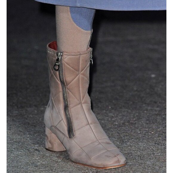 Marc Jacobs Suede Ankle Moto Boots, Size 38.5 - Picture 14 of 14